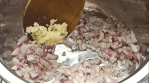 Add the minced garlic cloves