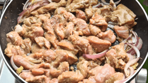 Add the marinated beef to the pan