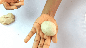 Mold each small chunk into a small tennis ball size