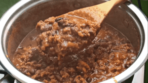 Once you have the required consistency for your chili recipe it is ready