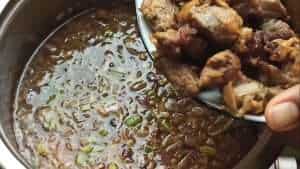 Add the fried lamb to the pot