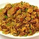 Jambalaya rice in a plate