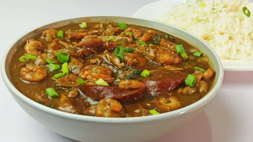 Gumbo with shrimp, chicken and sausage
