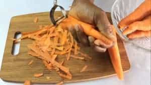 peel the skin of the carrots before roasting